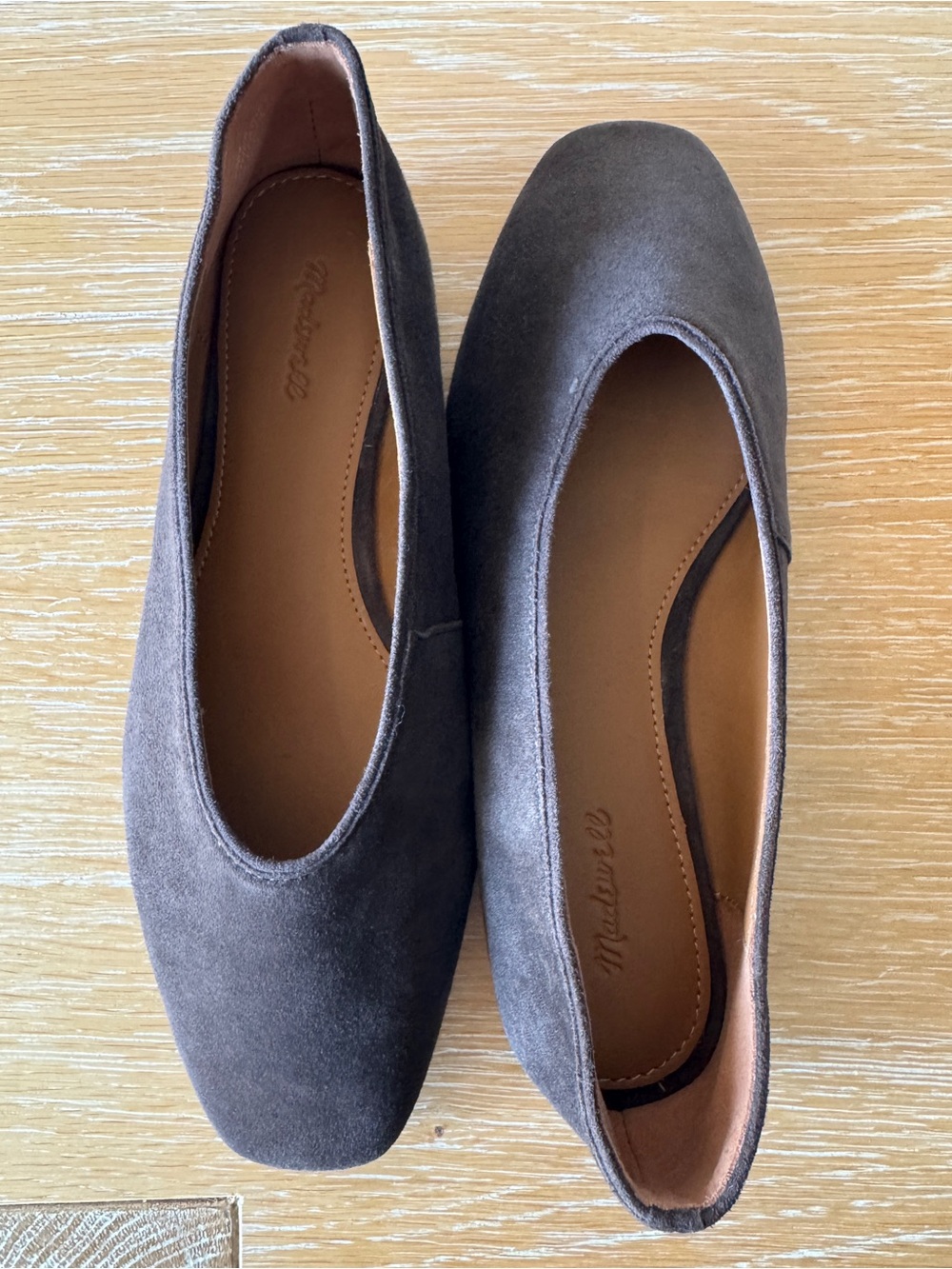 MADEWELL Women's The Mylie Ballet Flat in Dark Carob Suede Size 6.5 🚨SEE NOTES - Picture 3 of 16